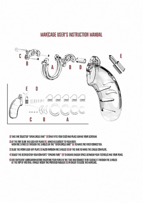 Model 06 - Chastity - 5.5"" - Cock Cage - Transparent Model 06 - Chastity - 5.5"" - Cock Cage - Transparent