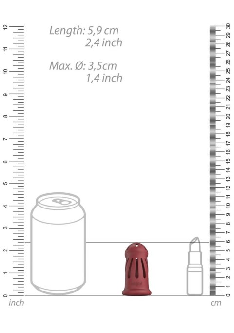 Model 28 - Ultra Soft Silicone Chastity Cage - Red Model 28 - Ultra Soft Silicone Chastity Cage - Red