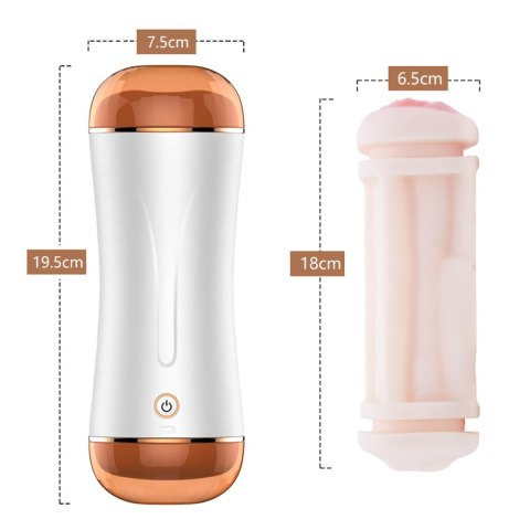 Masturbator - B - Series - Vibrating Masturbation Cup USB 10 function + Interactive Function / Double Ends Masturbator - B - Series - Vibrating Masturbation Cup USB 10 function + Interactive Function / Double Ends