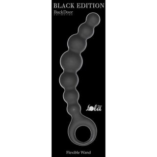 Plug, korek analny-Anal Beads Flexible Wand Black