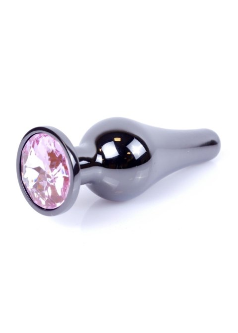 Plug, korek analny, Korek analny-Jewellery Dark Silver BUTT plug, korek analny- Rose