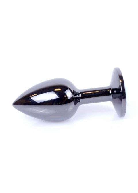 Plug, korek analny, Korek analny-Jewellery Dark Silver plug, korek analny- Dark Blue