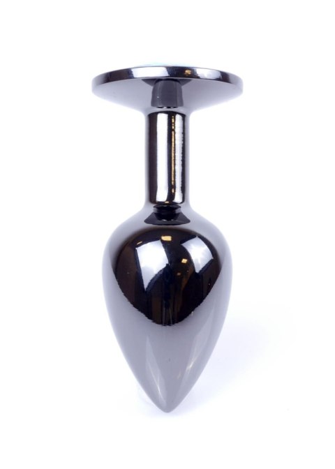 Plug, korek analny, Korek analny-Jewellery Dark Silver plug, korek analny- Dark Blue