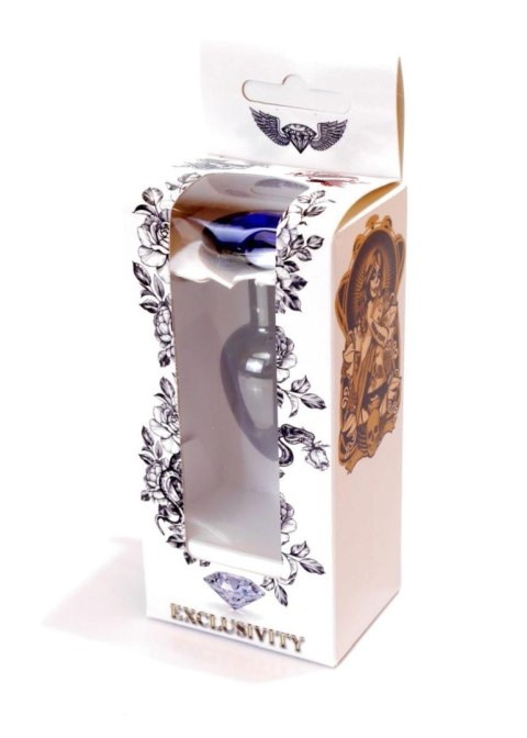 Plug, korek analny, Korek analny-Jewellery Dark Silver plug, korek analny- Dark Blue