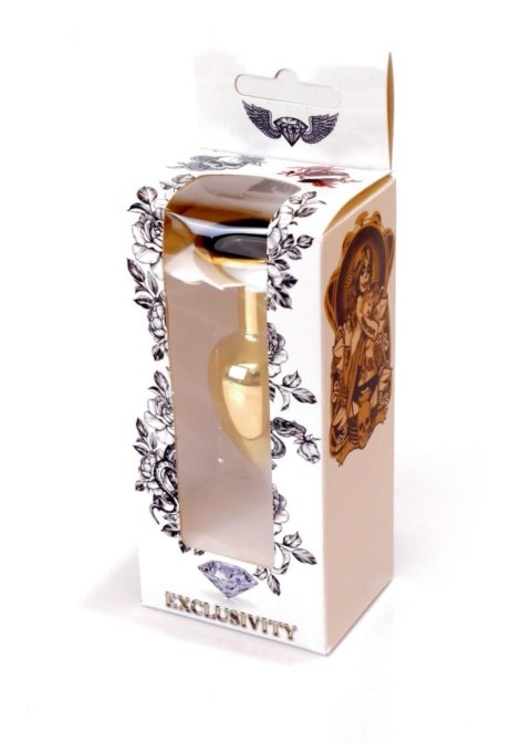 Plug, korek analny, Korek analny-Jewellery Gold plug, korek analny- Black Plug, korek analny, Korek analny-Jewellery Gold plug, korek analny- Black