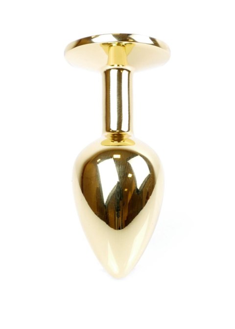 Plug, korek analny, Korek analny-Jewellery Gold plug, korek analny- Purple