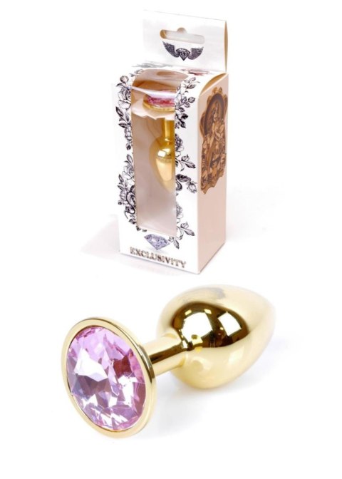 Plug, korek analny, Korek analny-Jewellery Gold plug, korek analny- Rose