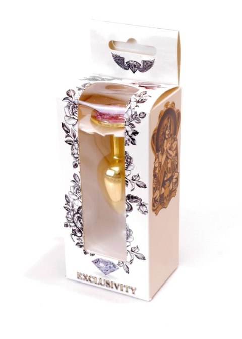 Plug, korek analny, Korek analny-Jewellery Gold plug, korek analny- Rose