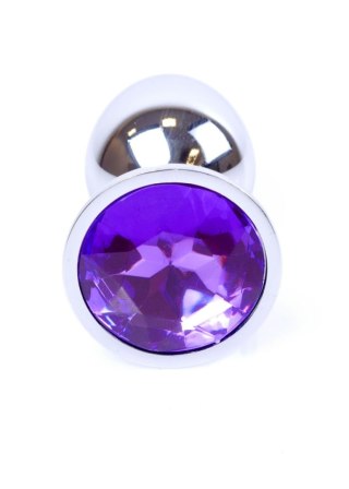 Plug, korek analny, Korek analny-Jewellery Silver plug, korek analny- Purple