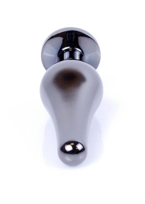 Plug, korek analny, Korek analny-Jewellery Dark Silver BUTT plug, korek analny- Clear