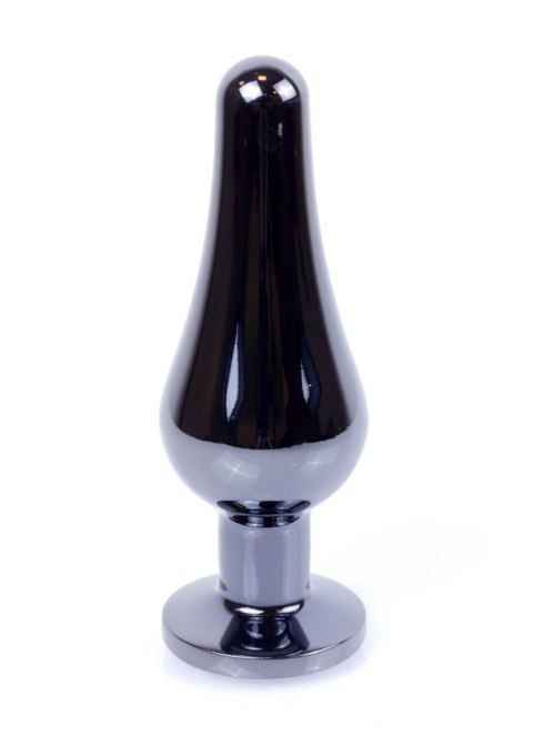 Plug, korek analny, Korek analny-Jewellery Dark Silver BUTT plug, korek analny- Clear
