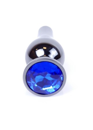 Plug, korek analny, Korek analny-Jewellery Dark Silver BUTT plug, korek analny- Dark Blue