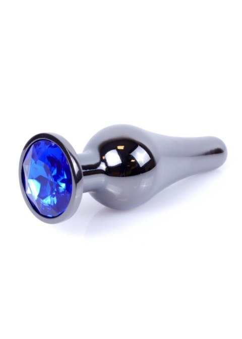 Plug, korek analny, Korek analny-Jewellery Dark Silver BUTT plug, korek analny- Dark Blue