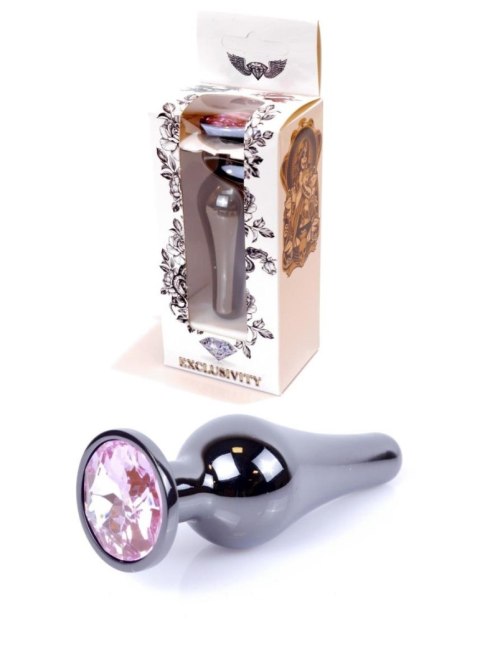 Plug, korek analny, Korek analny-Jewellery Dark Silver BUTT plug, korek analny- Rose