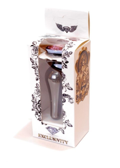 Plug, korek analny, Korek analny-Jewellery Dark Silver BUTT plug, korek analny- Rose