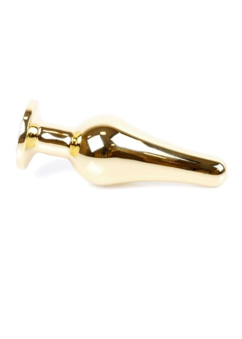 Plug, korek analny, Korek analny-Jewellery Gold BUTT plug, korek analny- Pink