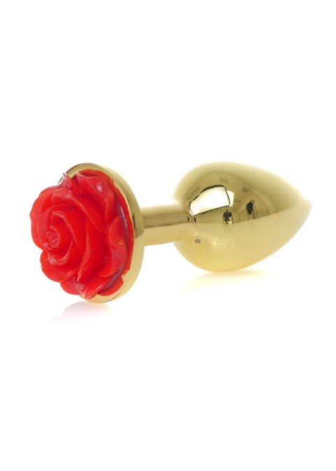 Plug, korek analny, Korek analny-Jewellery Gold plug, korek analny ROSE- Red Plug, korek analny, Korek analny-Jewellery Gold plug, korek analny ROSE- Red