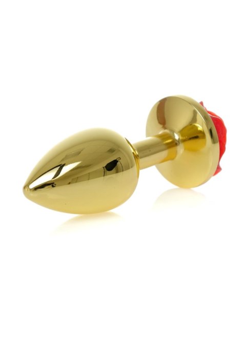 Plug, korek analny, Korek analny-Jewellery Gold plug, korek analny ROSE- Red Plug, korek analny, Korek analny-Jewellery Gold plug, korek analny ROSE- Red