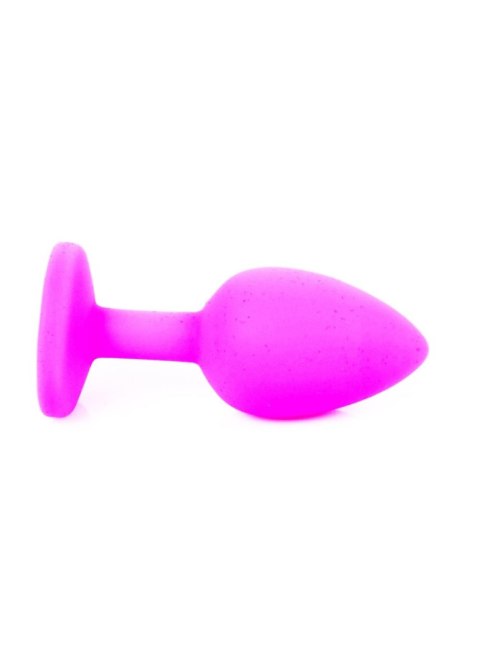 Plug, korek analny, Korek analny-Jewellery Pink Silicon plug, korek analny Small- Light Blue Diamond