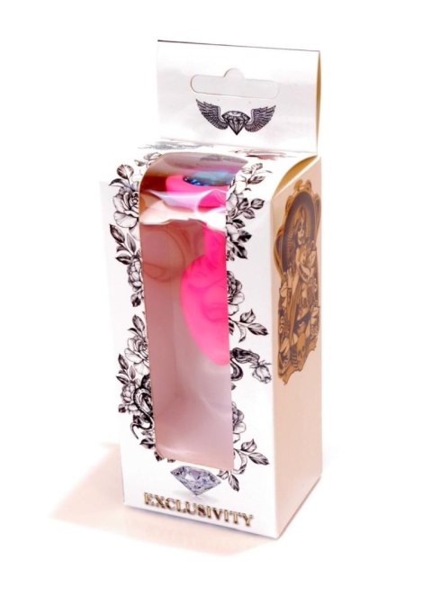 Plug, korek analny, Korek analny-Jewellery Pink Silicon plug, korek analny Small- Light Blue Diamond