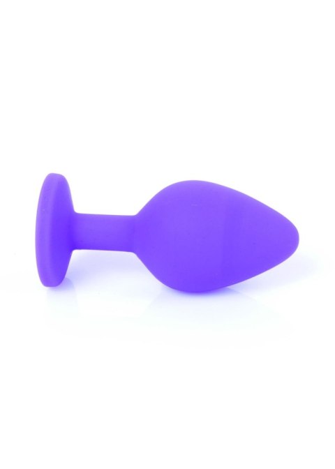 Plug, korek analny, Korek analny-Jewellery Purple Silicon plug, korek analny Medium- Red Diamond