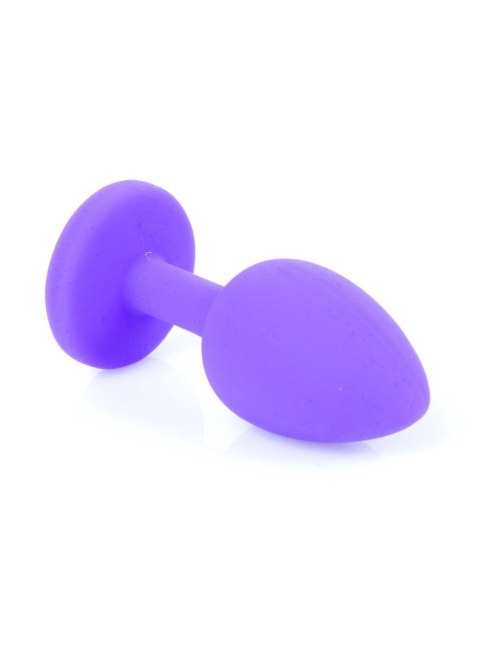 Plug, korek analny, Korek analny-Jewellery Purple Silicon plug, korek analny Small- Red Diamond