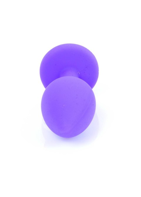 Plug, korek analny, Korek analny-Jewellery Purple Silicon plug, korek analny Small- Red Diamond