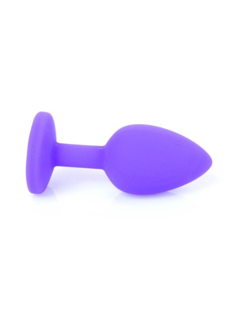 Plug, korek analny, Korek analny-Jewellery Purple Silicon plug, korek analny Small- Red Diamond