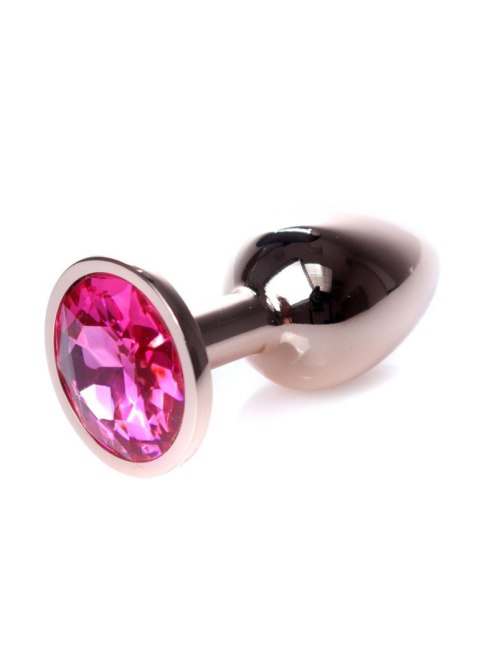 Plug, korek analny, Korek analny-Jewellery Red Gold plug, korek analny- Pink