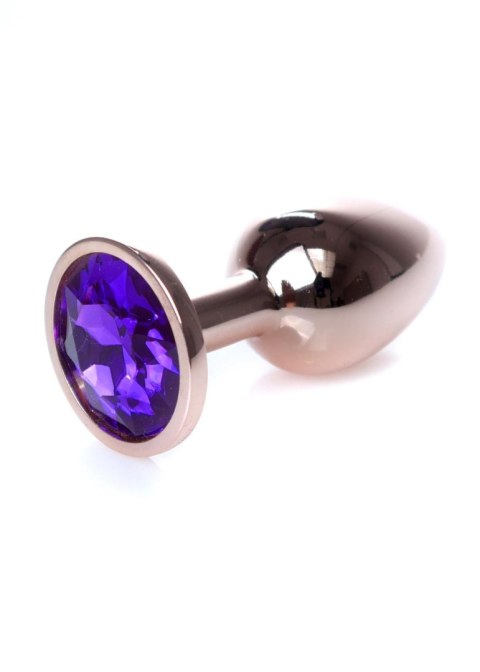 Plug, korek analny, Korek analny-Jewellery Red Gold plug, korek analny- Purple