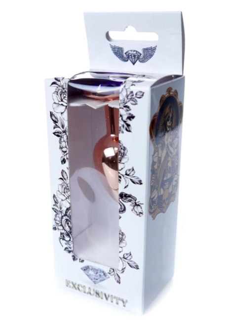 Plug, korek analny, Korek analny-Jewellery Red Gold plug, korek analny- Purple