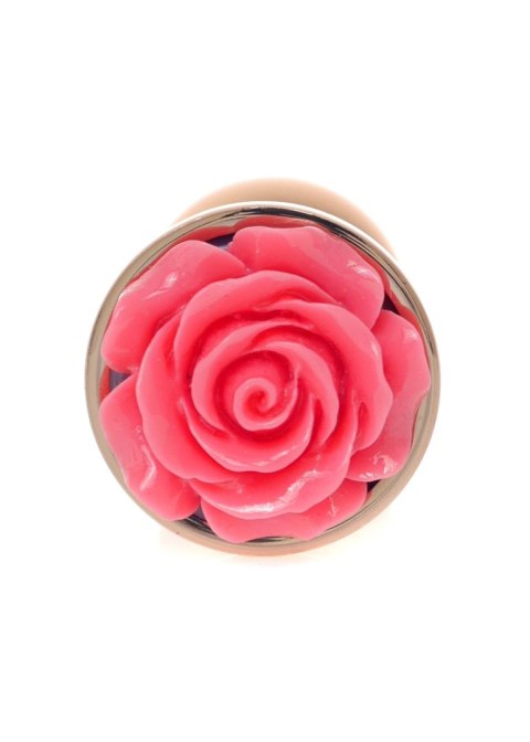 Plug, korek analny, Korek analny-Jewellery Red Gold plug, korek analny ROSE- Pink