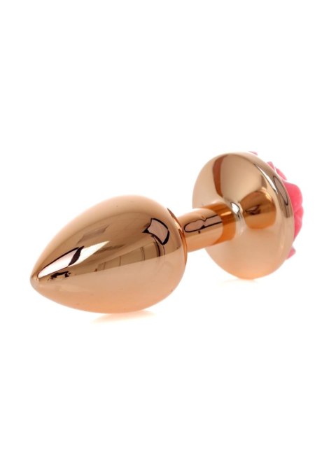 Plug, korek analny, Korek analny-Jewellery Red Gold plug, korek analny ROSE- Pink