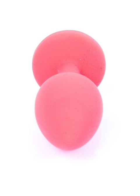 Plug, korek analny, Korek analny-Jewellery Red Silicon plug, korek analny Small- Blue Diamond