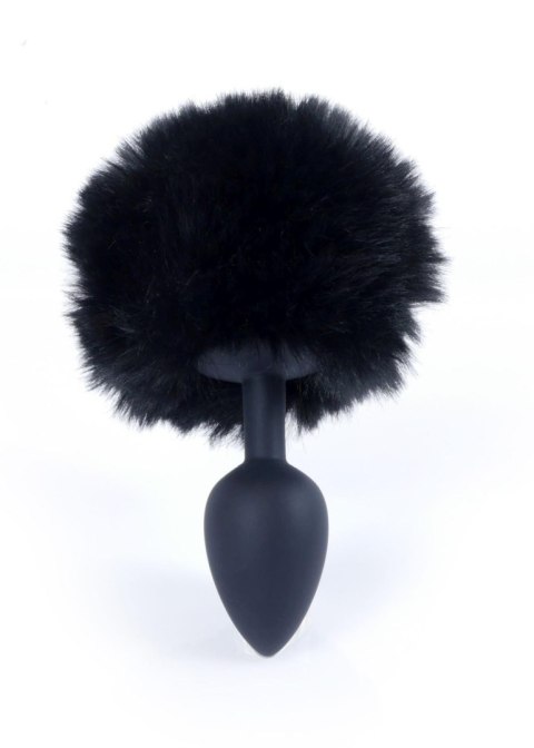Plug, korek analny, Korek analny-Jewellery Silicon plug, korek analny - Bunny Tail - Black