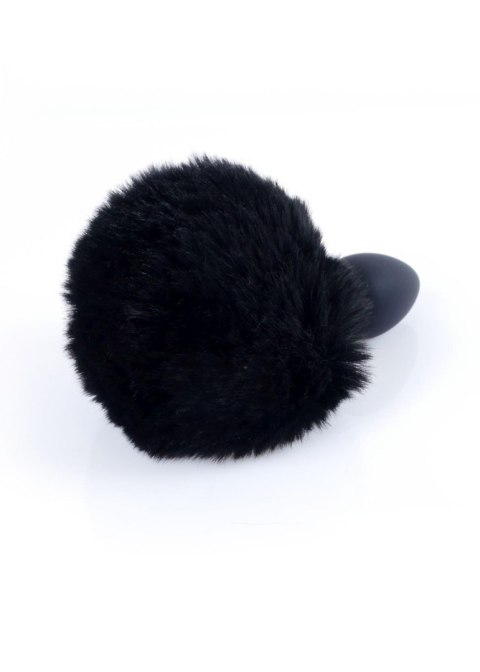 Plug, korek analny, Korek analny-Jewellery Silicon plug, korek analny - Bunny Tail - Black