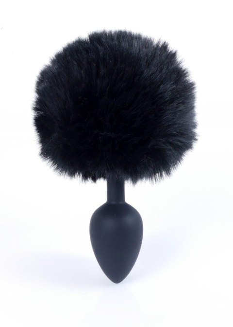 Plug, korek analny, Korek analny-Jewellery Silicon plug, korek analny - Bunny Tail - Black