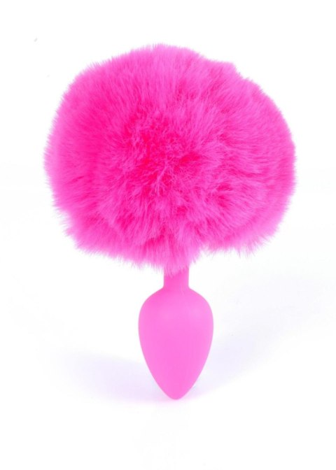 Plug, korek analny, Korek analny-Jewellery Silicon plug, korek analny - Bunny Tail - Pink