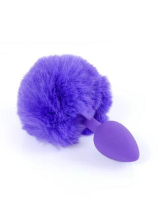 Plug, korek analny, Korek analny-Jewellery Silicon plug, korek analny - Bunny Tail - Purple