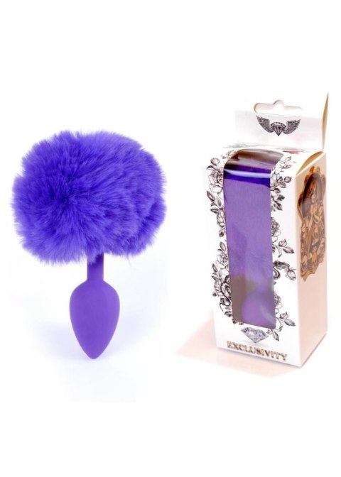 Plug, korek analny, Korek analny-Jewellery Silicon plug, korek analny - Bunny Tail - Purple