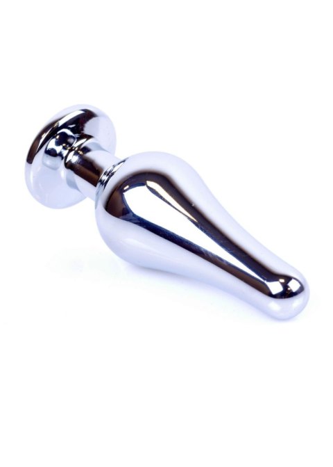Plug, korek analny, Korek analny-Jewellery Silver BUTT plug, korek analny- Clear