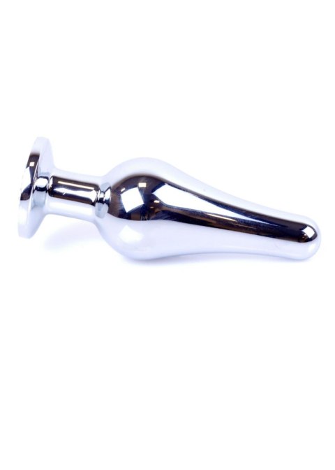 Plug, korek analny, Korek analny-Jewellery Silver BUTT plug, korek analny- Clear