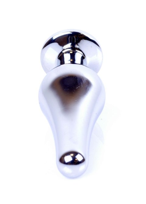 Plug, korek analny, Korek analny-Jewellery Silver BUTT plug, korek analny- Clear