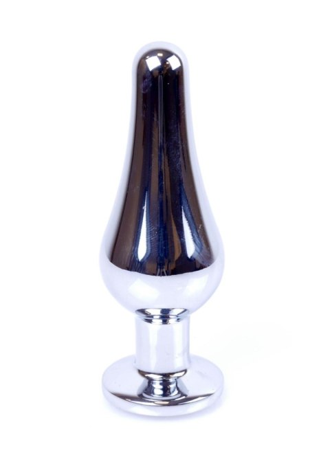 Plug, korek analny, Korek analny-Jewellery Silver BUTT plug, korek analny- Clear