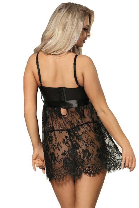 NIGHTIE+STG+BELT BLACK TU (Size: TU) NIGHTIE+STG+BELT BLACK TU (Size: TU)