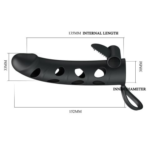 PRETTY LOVE - Vibrating Penis Sleeve with Ball Strap PRETTY LOVE - Vibrating Penis Sleeve with Ball Strap