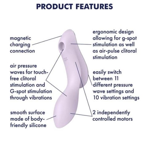 Wibrator-Curvy Potrójny wibrator 2 (violet) Wibrator-Curvy Potrójny wibrator 2 (violet)