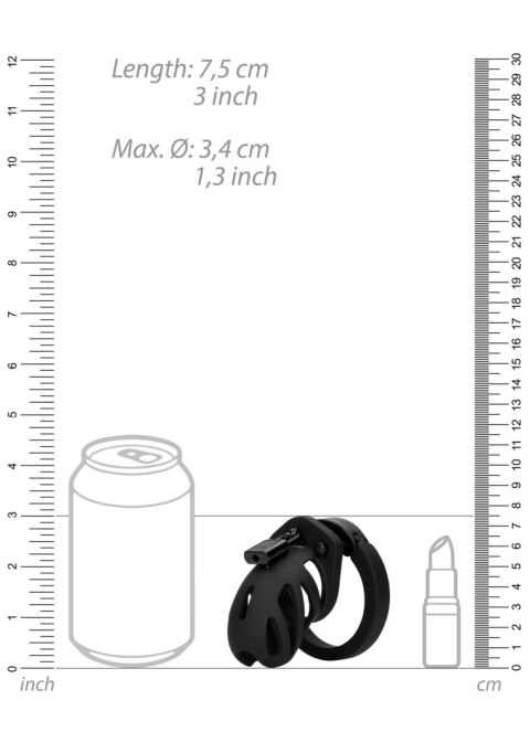 Model 23 - Chastity Cage - 2.5'' / 6,5 cm - Black Model 23 - Chastity Cage - 2.5'' / 6,5 cm - Black