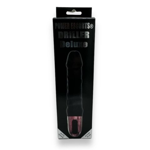 Power Escorts - Driller De Luxe Black - 21 Cm / 8.2 Inch Fat Silicone Realistic Vibrator Power Escorts - Driller De Luxe Black - 21 Cm / 8.2 Inch Fat Silicone Realistic Vibrator