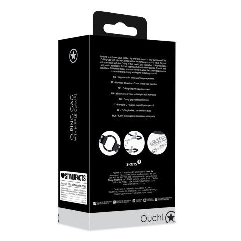 O-Ring Gag with Nipple Clamps O-Ring Gag with Nipple Clamps